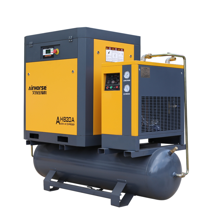 OEM Design 15kw Silent Air Compressor with Refrigerator Dryer, Tank and Filters