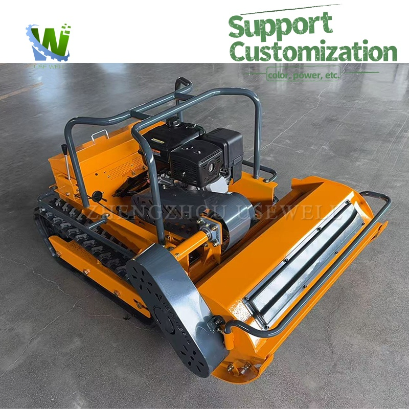High Quality Remote Control Lawn Mower Crawler with Push Shovel