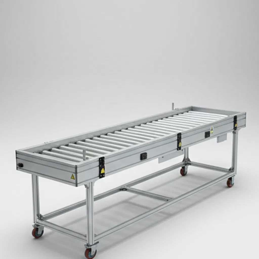 Stainless Steel Motorized Roller Conveyor System for Transfer Pallet