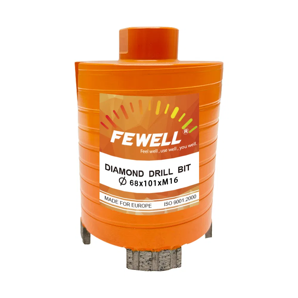 68*3.5*10*101*M16 Laser Welded Diamond Segments Core Drill Bit for Dry Cutting Reinforced Concrete