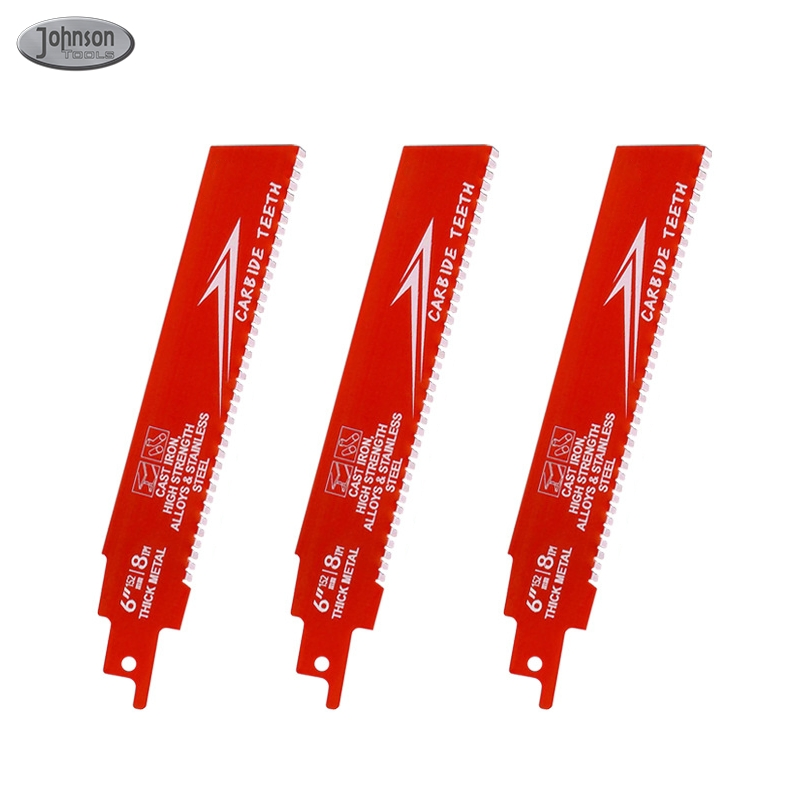 6" Carbide Reciprocating Saw Blades for Heavy Duty Metal Cutting