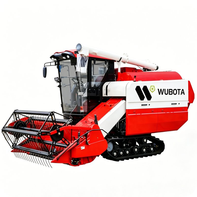 Wubota Steering Wheel Combine Harvester 100-120HP