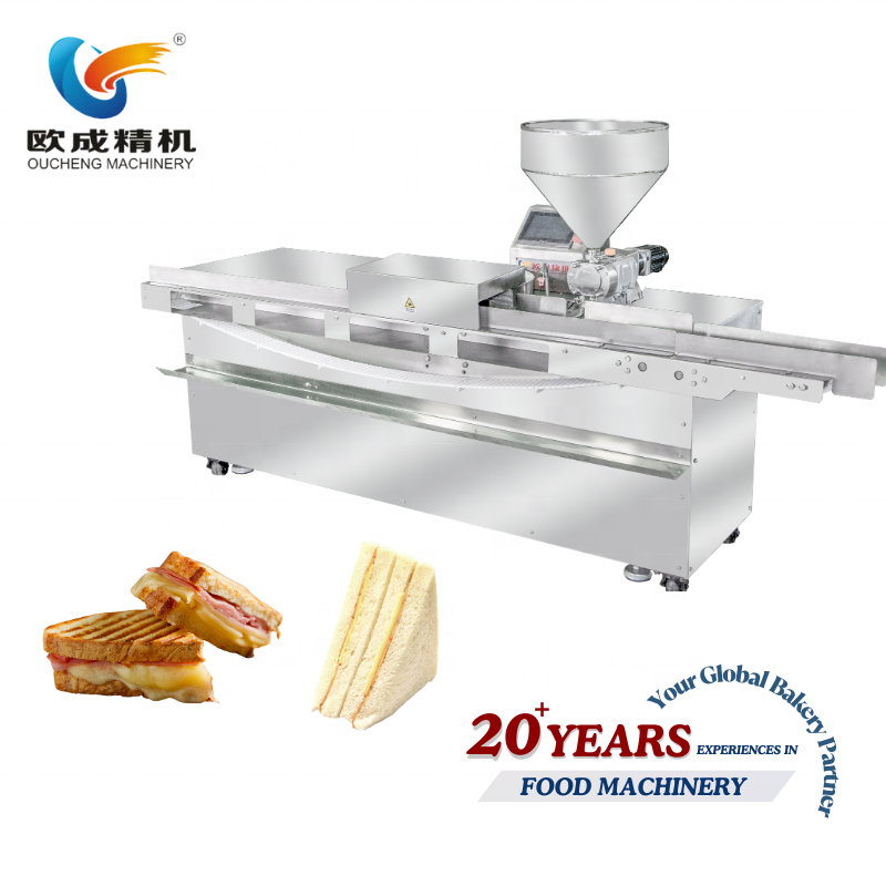 Máquina automática de inyección y relleno de pan, mantequilla, mermelada, croissants y crema, equipo completo de panadería y repostería