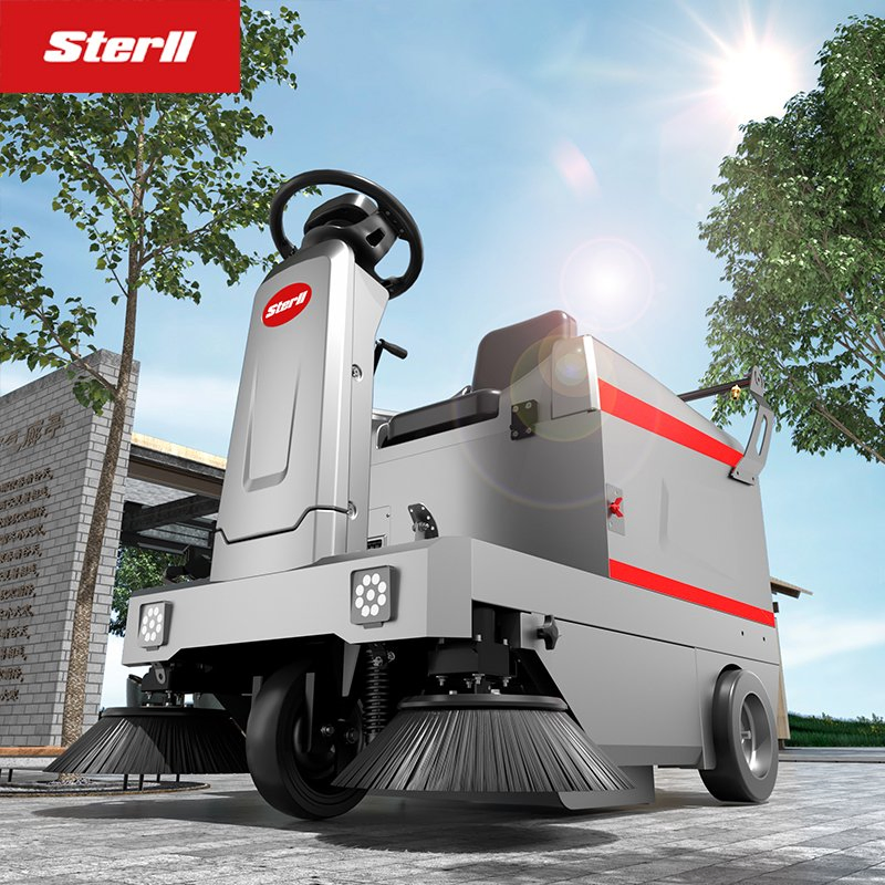 Ride-On Industrial Floor Sweeper ST3 Battery Powered 1450mm Sweeping Width