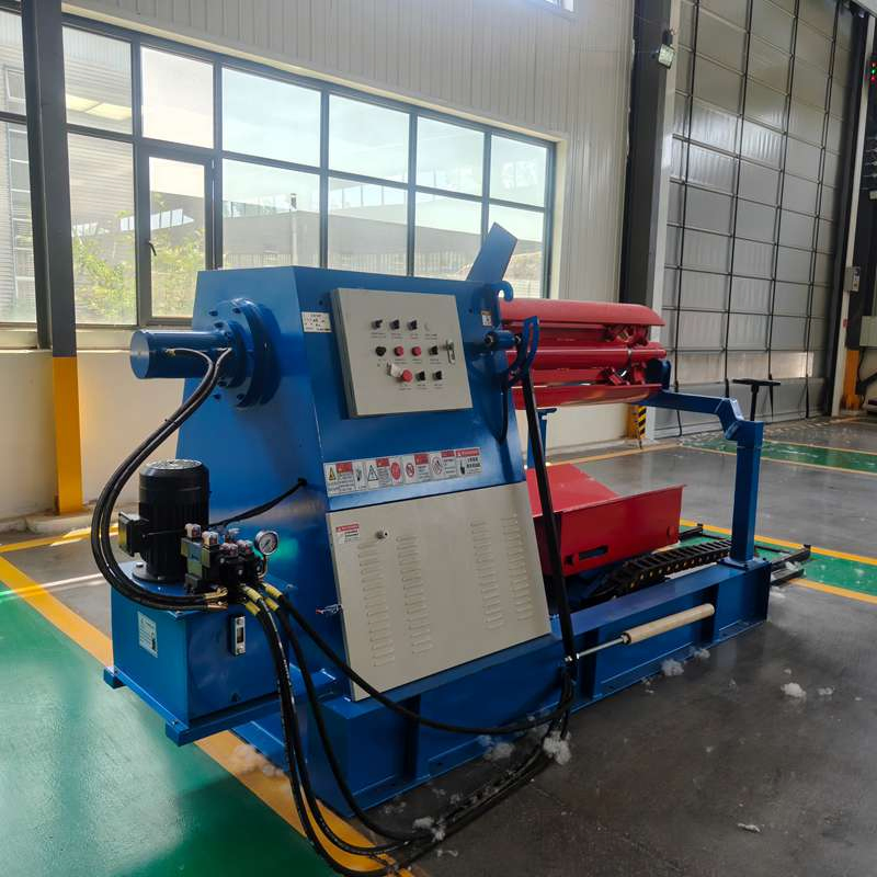 7 Ton Hydraulic Decoiler with Heavy Duty Loading Car for Roll Forming