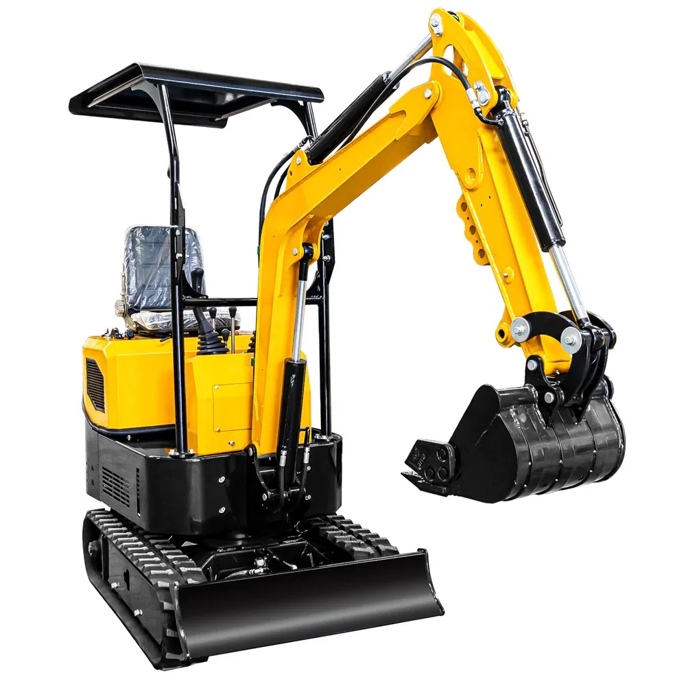HT10C 1 Ton Closed Cab Mini Crawler Hydraulic Excavator with Auger