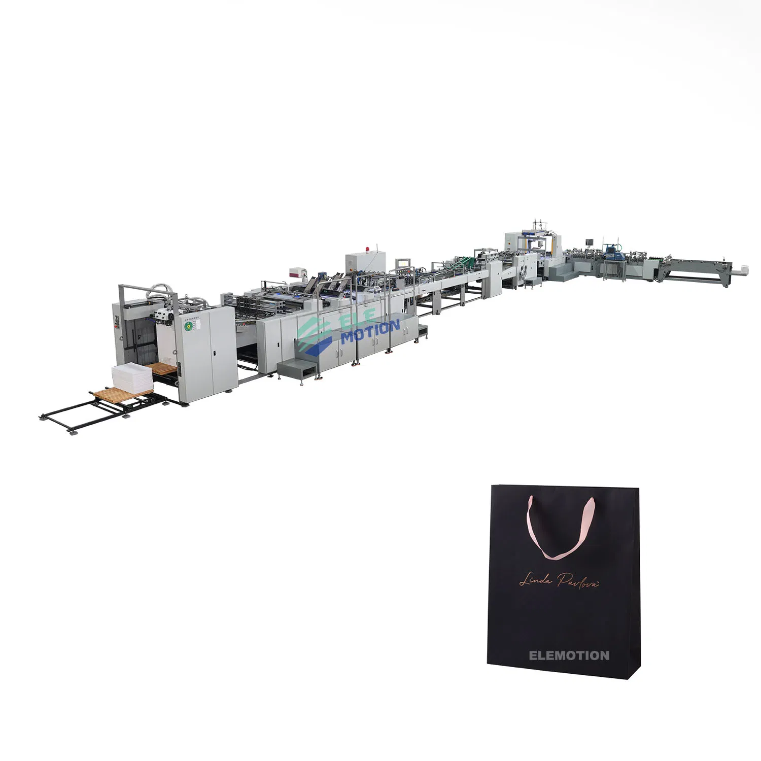 Automatic Paperbag Making Machine, Bag Folder Gluer, Cardboard Bag Forming Machine