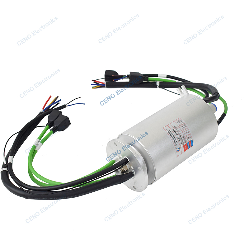 Integrate Power Ethernet Signal and Pneumatic Hydraulic Slip Ring for Industry Robotic Arm