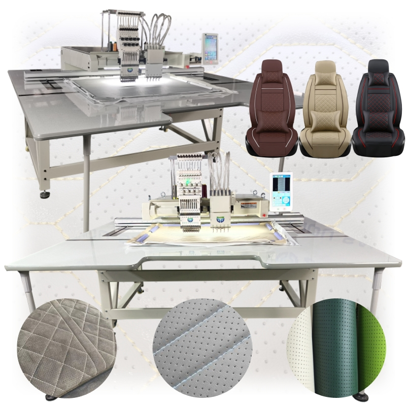 Machine CNC automatique pour intérieur de voiture, broderie intelligente, couture et travail du cuir, machine de poinçonnage et de broderie du cuir