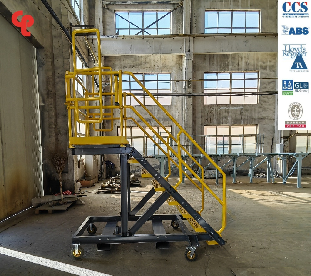 Schwerlast industrielle bewegliche Massiv-Aluminium-Stahl-Metall-Anti-Rutsch-Gitter-Wartungs-Auto-Chassis-Zugangsplattform-Zugangsstufen-Leitern-Treppen