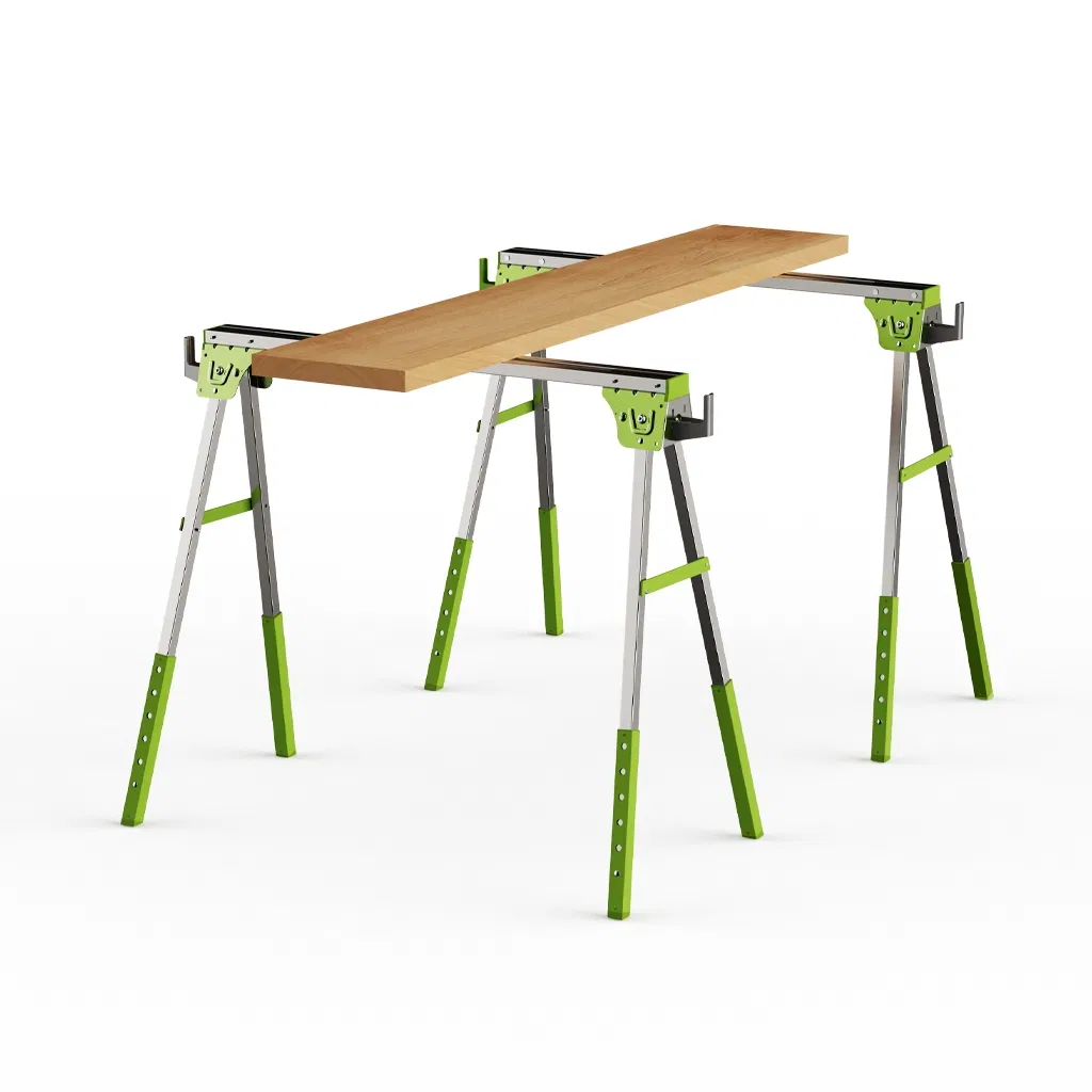 Wholesale portable Bulk Log Stand 2 Sawhorse Multiple Folding Metal Log Sawhorse