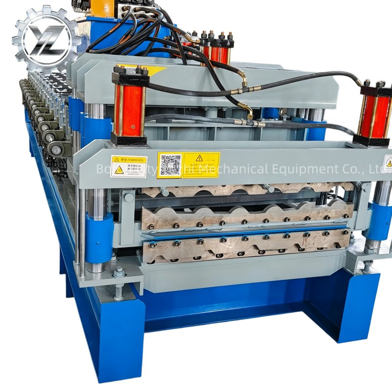 Totalmente automática integrada 840+900 perfiladora de teja y losa, equipo de producción de tejas de techo todo en uno para ingeniería de estructuras de acero
