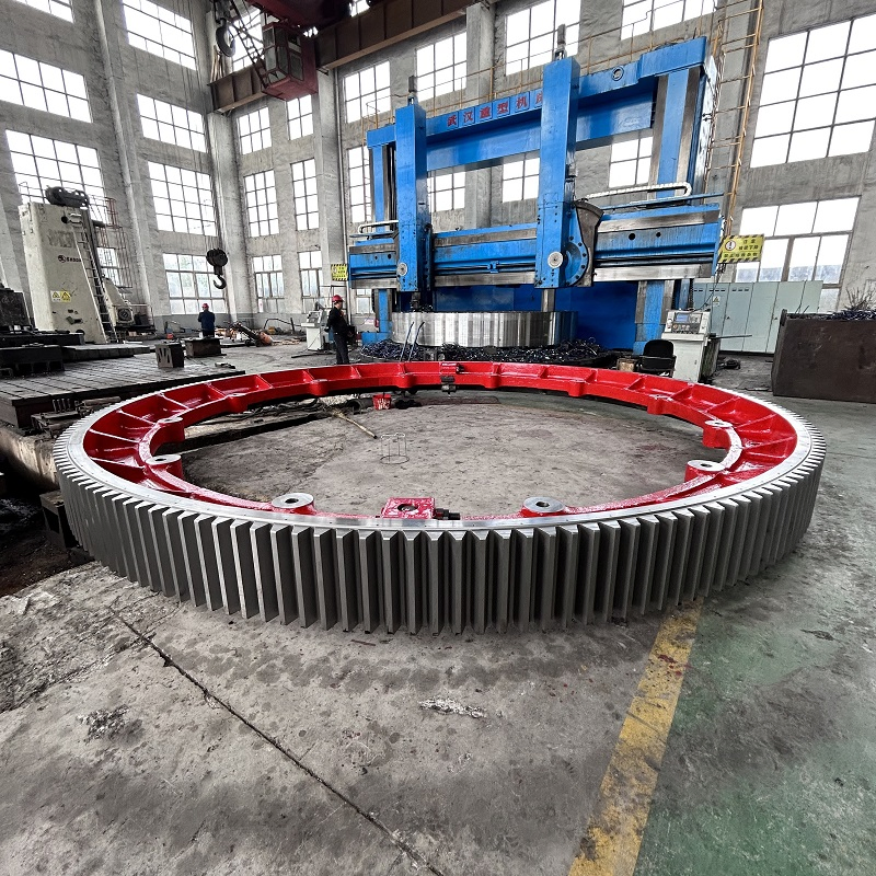 Steel Casting Crown Rotary Kiln Gear Ring Ball Mill Cement Large Girth Gear Teeth Wheel Building Material Mining