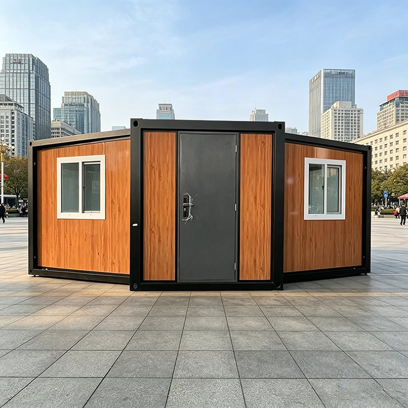 Double Wing Expandable Container House Lightweight Structure Easy Move Home
