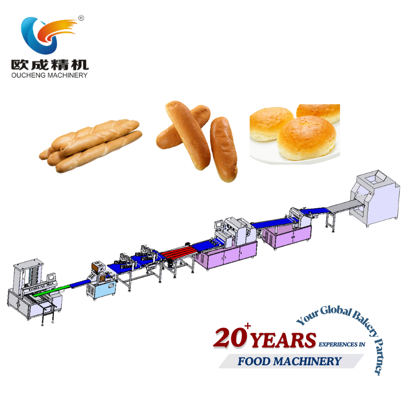 Oucheng Hochkapazitäts-4-Reihen-Multifunktions-Brotproduktionslinie Brotbackmaschine Bäckereimaschine Backausrüstung