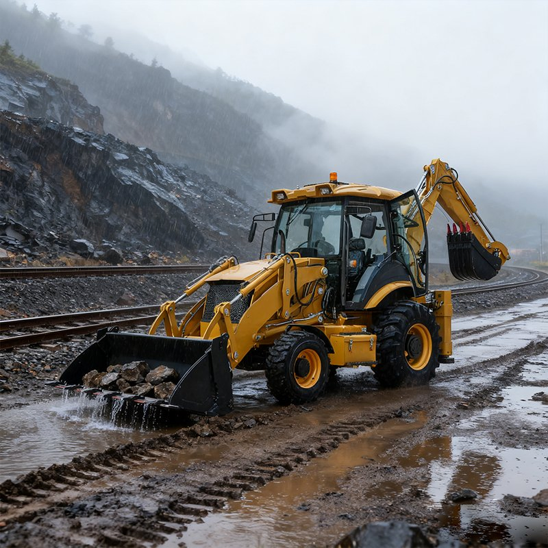 Customizable Mini 4X4 Tractor Backhoe with CE