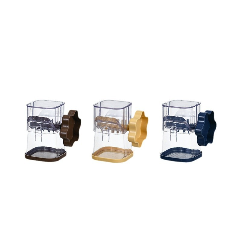 Manual Nut Chopper Grinder Transparent Fruit Crusher Portable Swivel Handle Tool