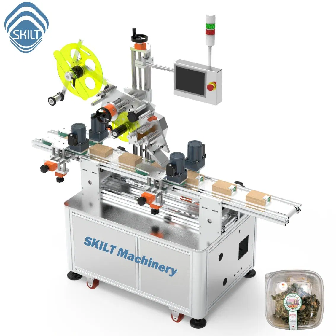 Skilt Auto C-Wrap Labeling Machine for Box Tray Clamshell Labeller Label Applicator Manufacturer