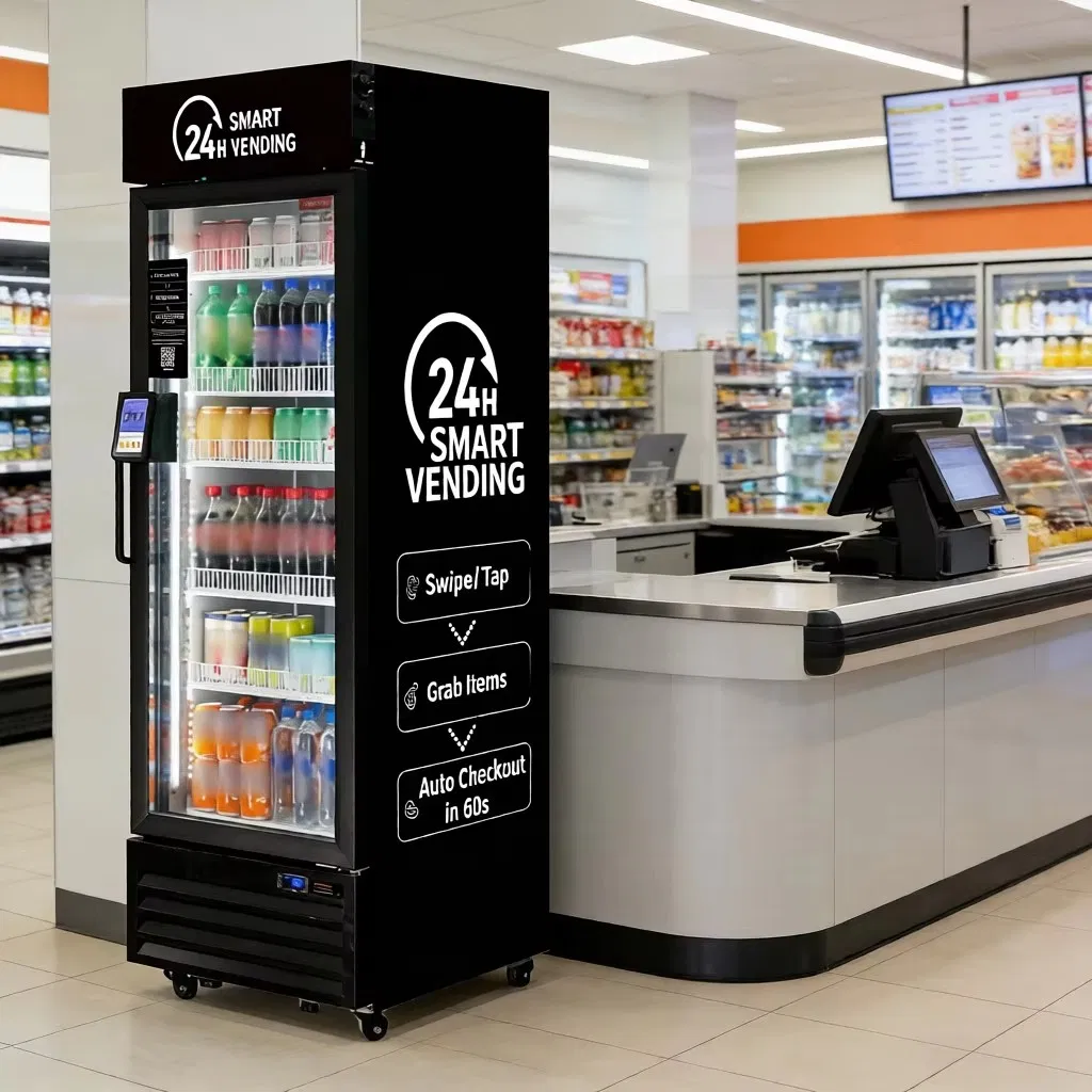 Touch Screen AI Self Service Commercial Vending Machine for USA/Canada/EU