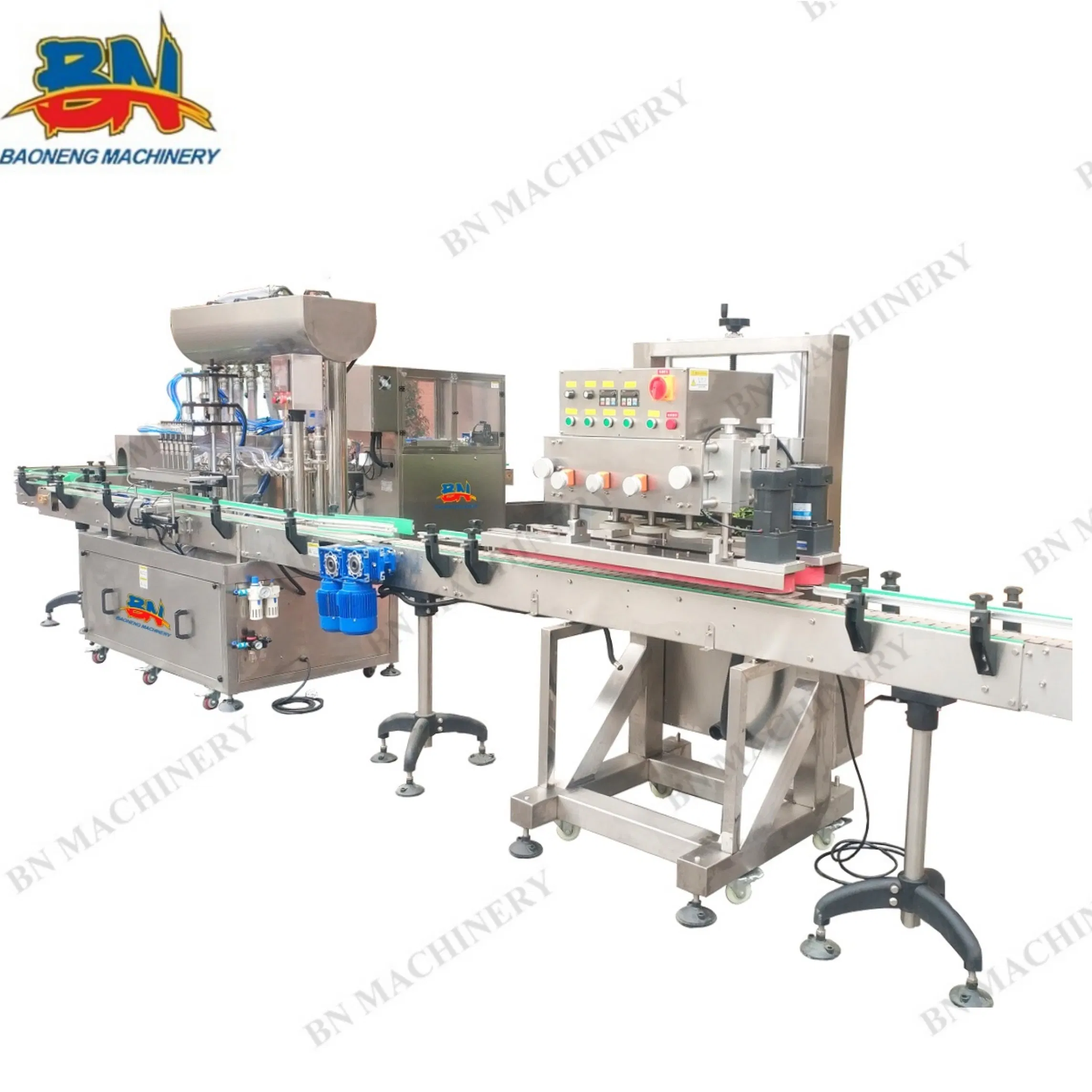 Automatic Bottle Liquid Shampoo Oil Filling Machine with Bottle Washing Capping Labeling Line