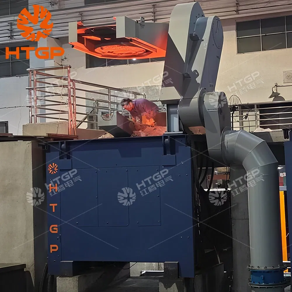 Four de fusion à induction électrique HTGP 1T-5 tonnes pour ferraille d'acier, coulée de cuivre, fonderie de métaux, fusion de fer