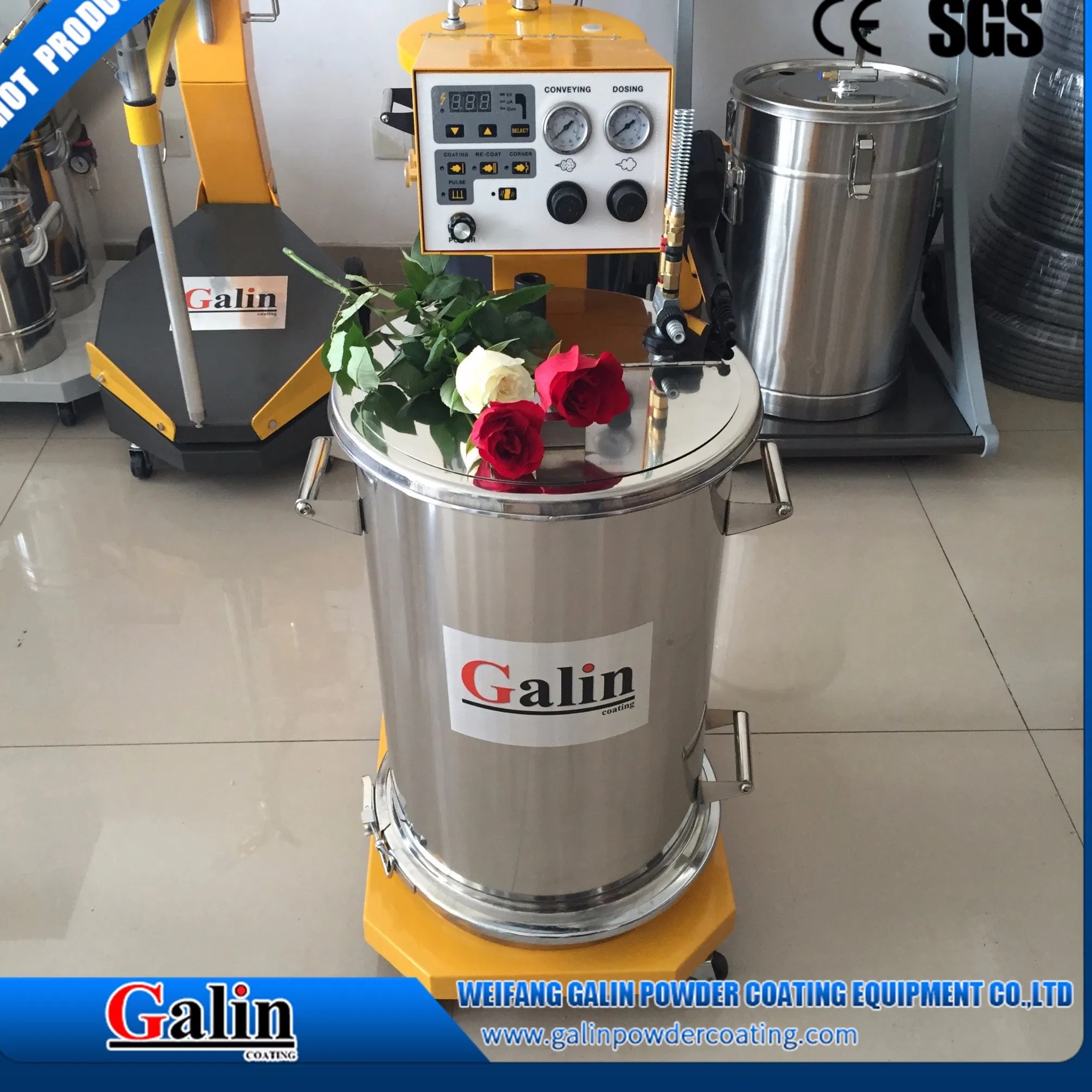 Galin K1 Manual Electrostatic Powder Coating/Spray/Spout Equipment with Powder Coating Gun