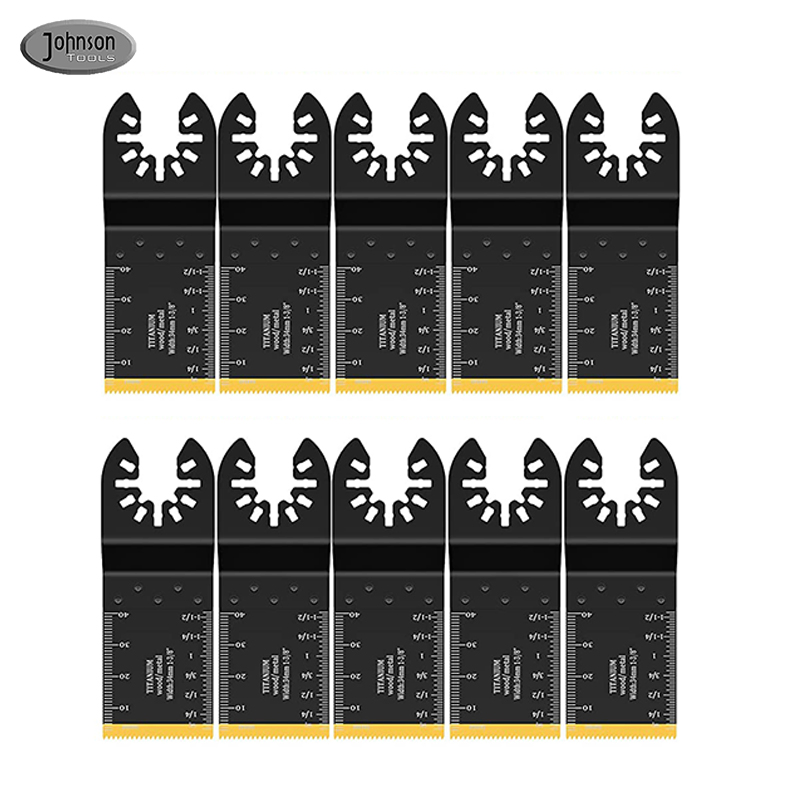 10 PCS Titanium Oscillating Multitool Blades for Nails Wood Plastic and Hard Material
