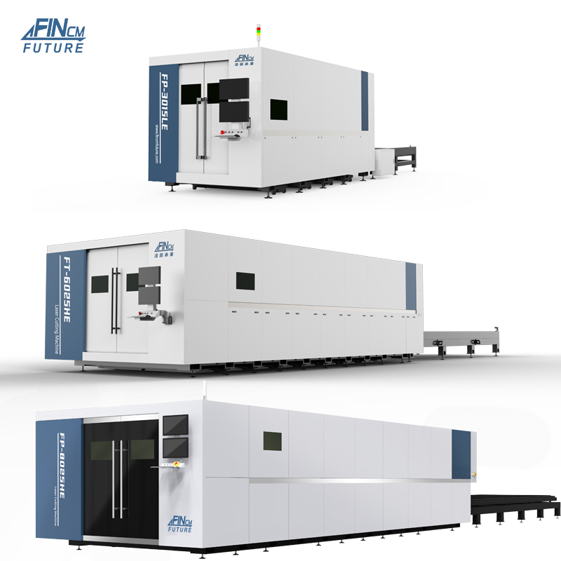 Fincm geschlossene Faserlaser-Schneidemaschine für Blech SS CS Al
