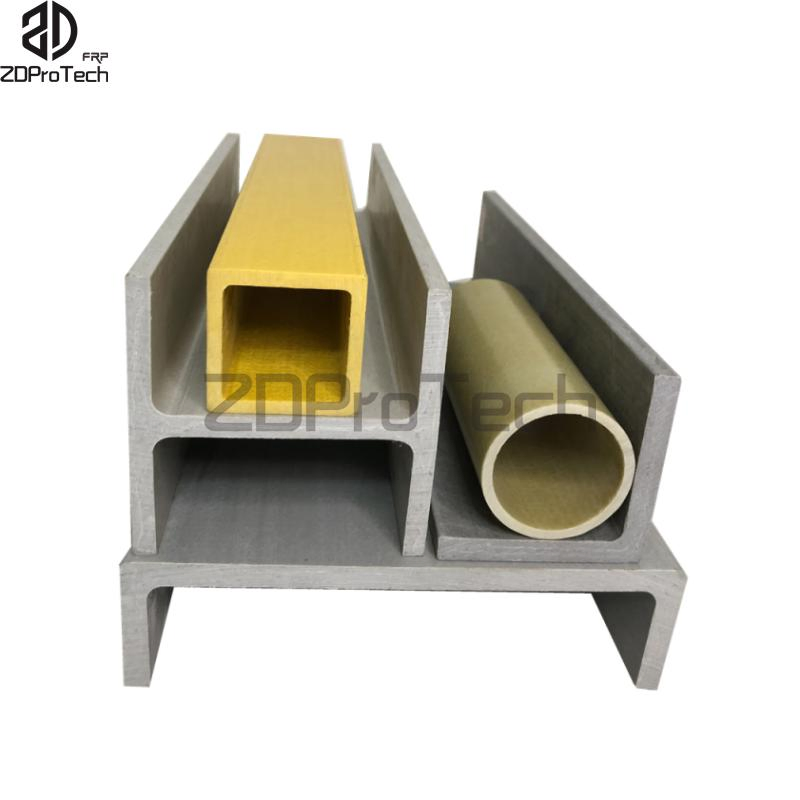 Premium Quality FRP Profiles Square Rectangle Round Tube Channel Beam