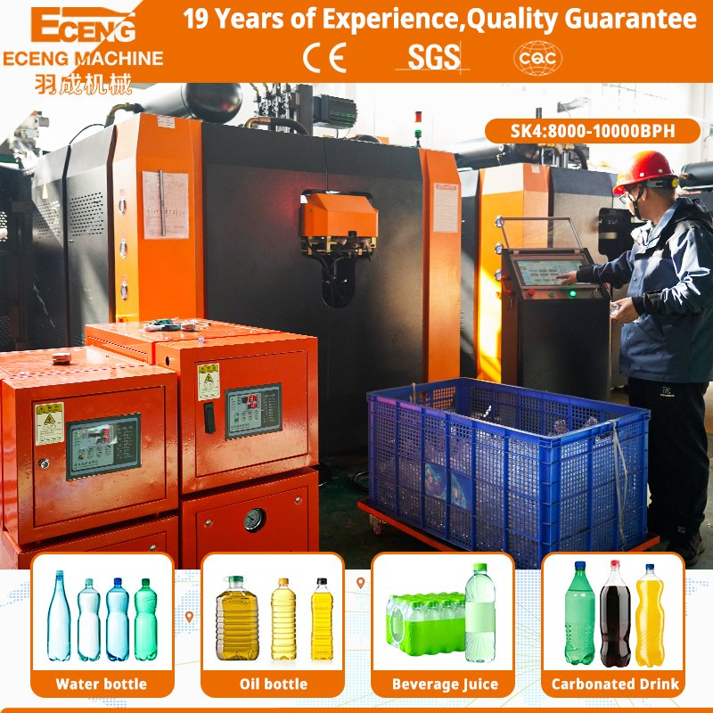 4 Cavity 10000bph Pet Stretch Blow Molding Machine Full Auto Plastic Blowing Machine Fast Mold Change Easy Operation for Water Plant Startup Business Solution