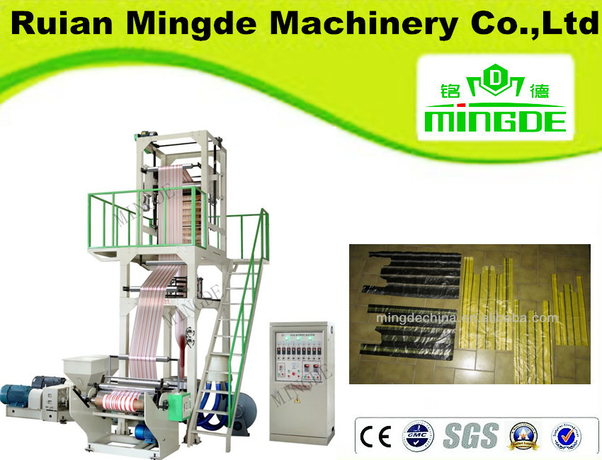 Blown Two Color Plastic Film Double Colors Blowing Extruder Machine