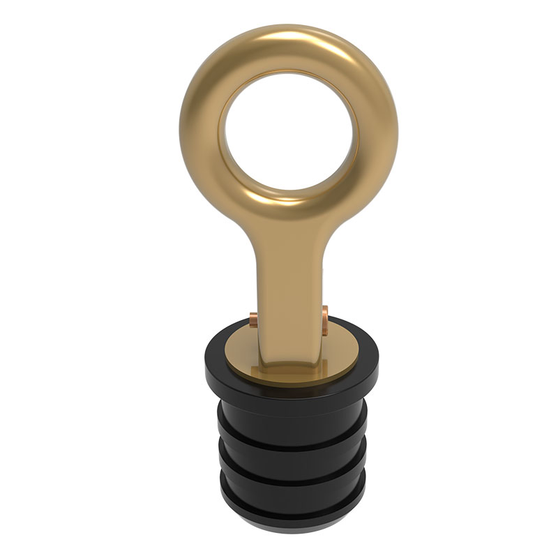 Seaflo Brass Snap Handle Drain Plug for Boat, Yacht and Kayak