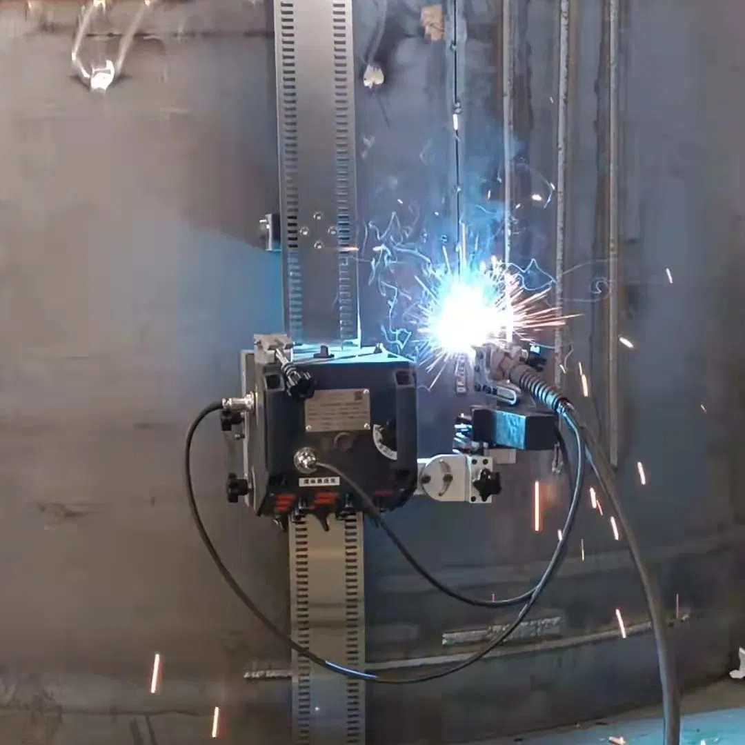 Automatic Welding Carriage Machine for Storage Tank, Portable MIG Tank Seam Welder Simple Tank Welding Tractor with Tracks and Power Source