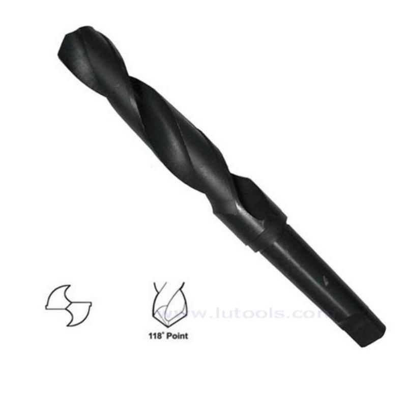 Punte elicoidali HSS con codolo conico, finitura nera fresata