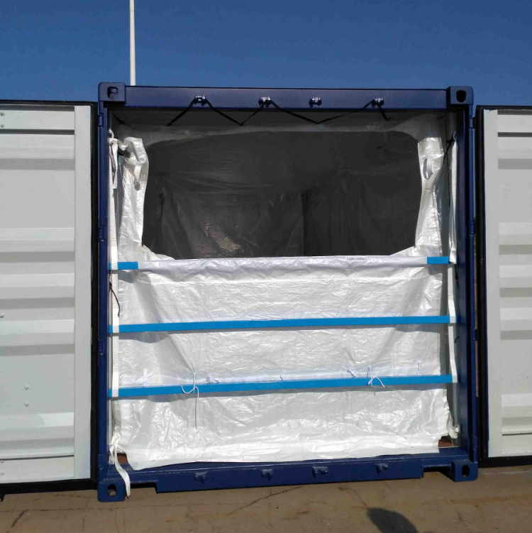 Doublure de conteneur en vrac sec en toile de polypropylène tissée de 20 pieds pour produits granulaires ou en poudre