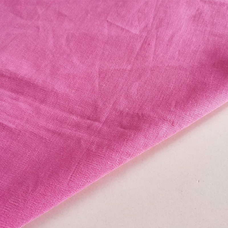 Linen Cotton Woven Fabrics L/C11*11 Piece Dyed Gots Certificated Linen Cloth Solid Organic Linen Solid