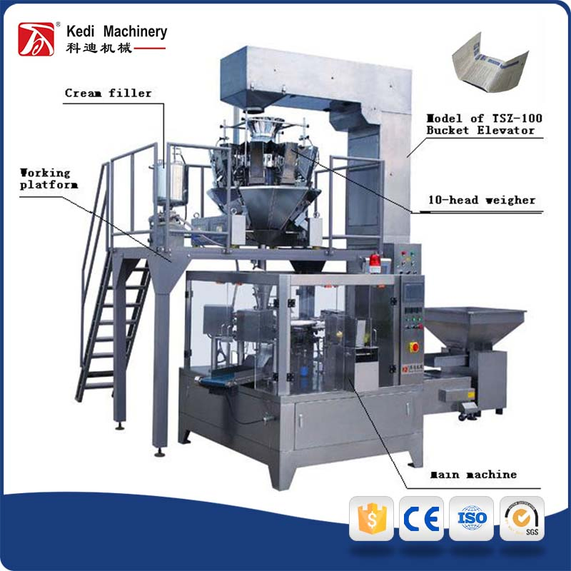 Macchina automatica per il confezionamento di popcorn da microonde (GD6-200C+KJL-10)