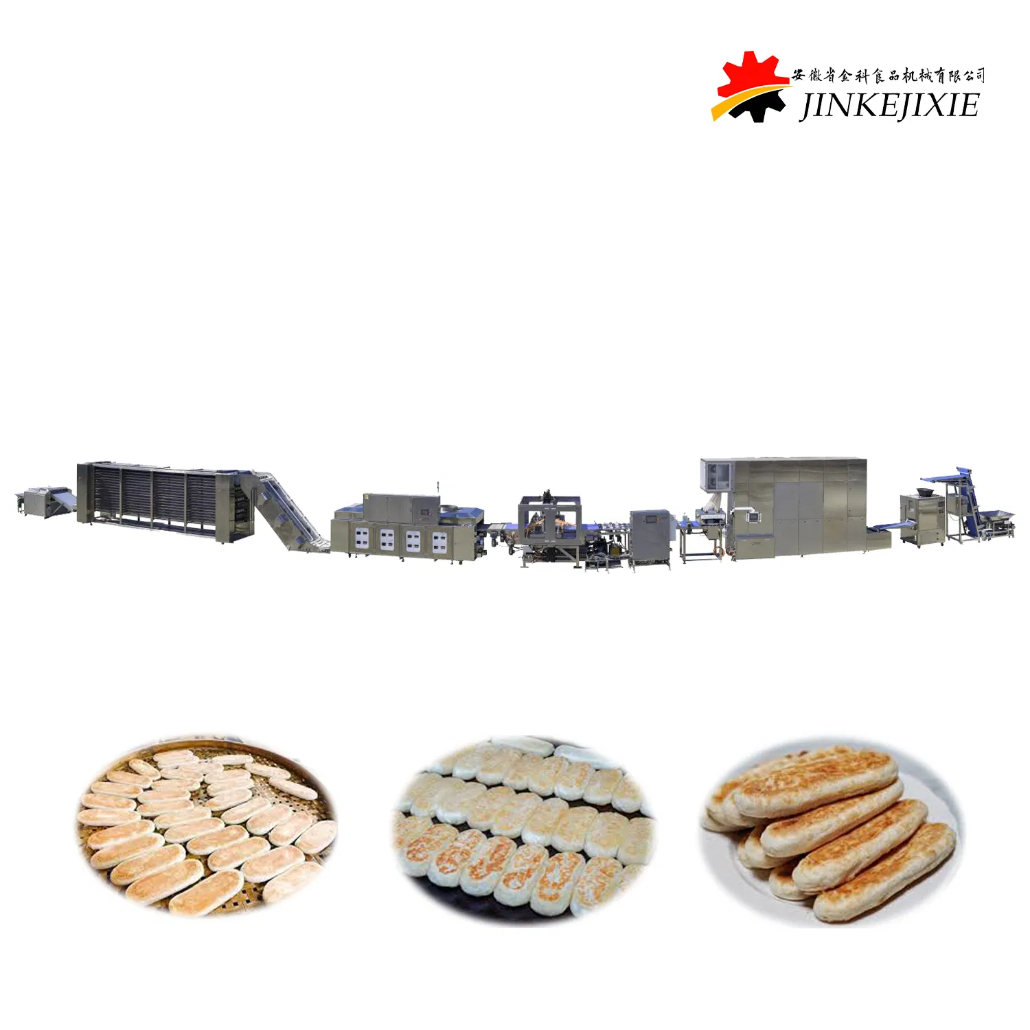 Automatic Ox Tongue Pastry Baking Cooling Stacking Pressing Laminating Machine Production Line