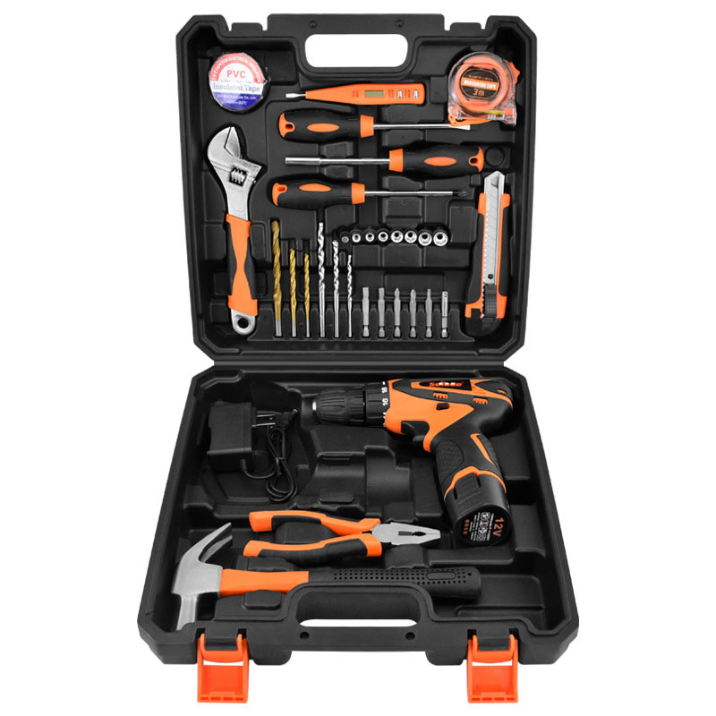 Professional Plastic Cases Storage Packing Home Use General Household Maintenance Hand Tool Kit DIY Tool Box Set