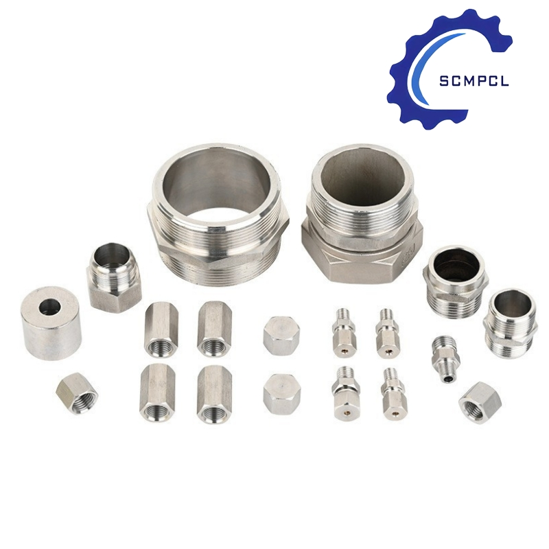 OEM Precision Customized CNC Milling Processing Bottle Embryo Mold Accessories Nozzle Stainless Steel External Hexagonal Nut