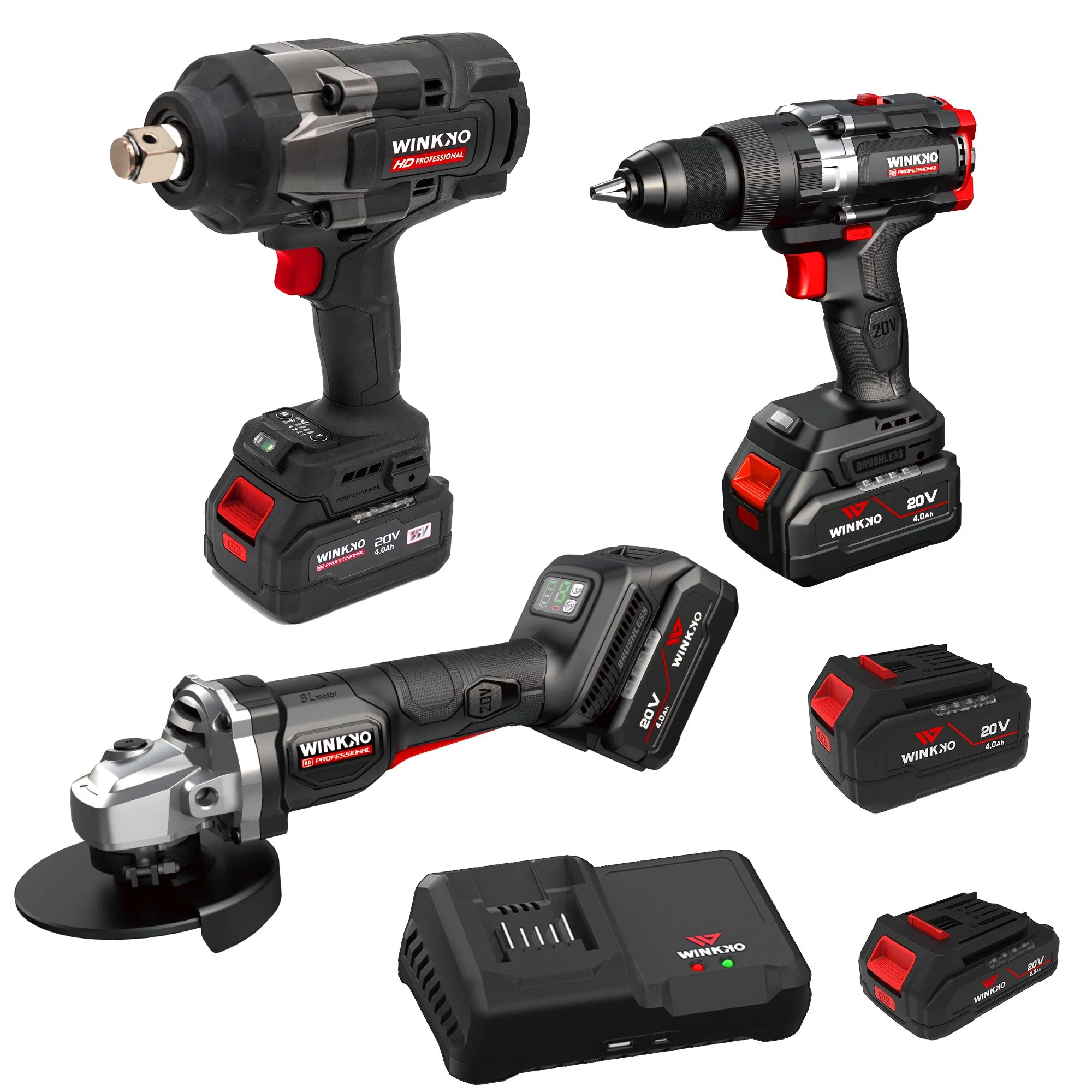 High Quality Cordless 18V 20V Cordless Brushless Battery Lithium Accumulator China Rechargeable Drill Li-ion