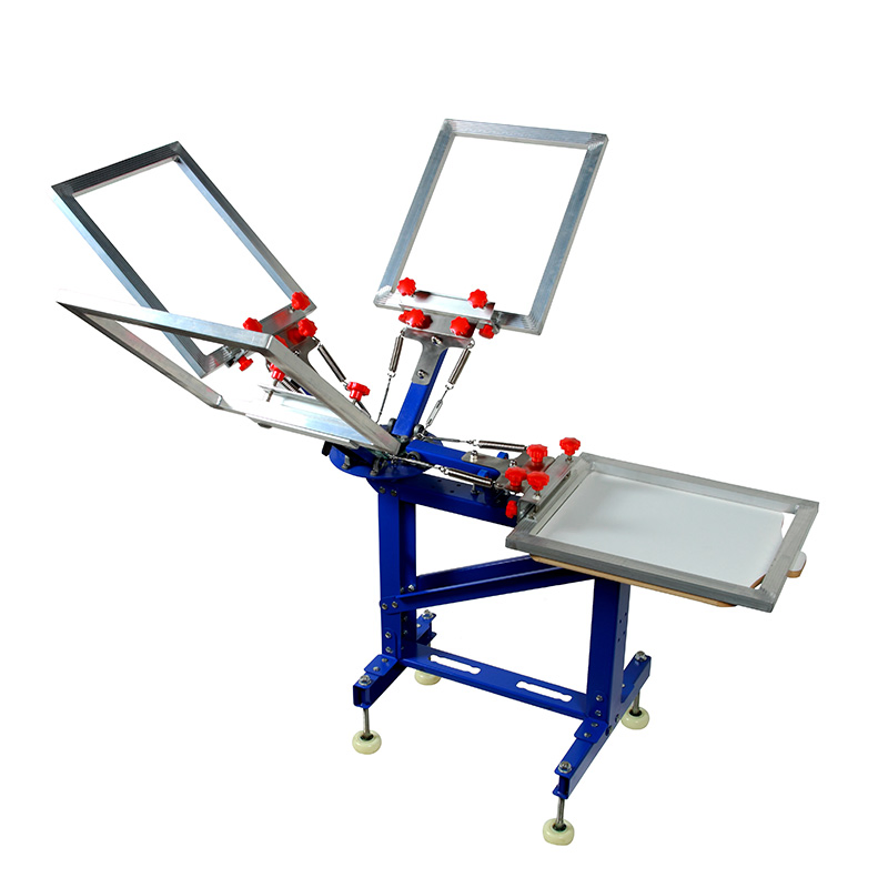 MK-F411C Floor Type Micro-Adjust 4 Color 1 Station Single Wheel Overprinting Screen Printing Machine