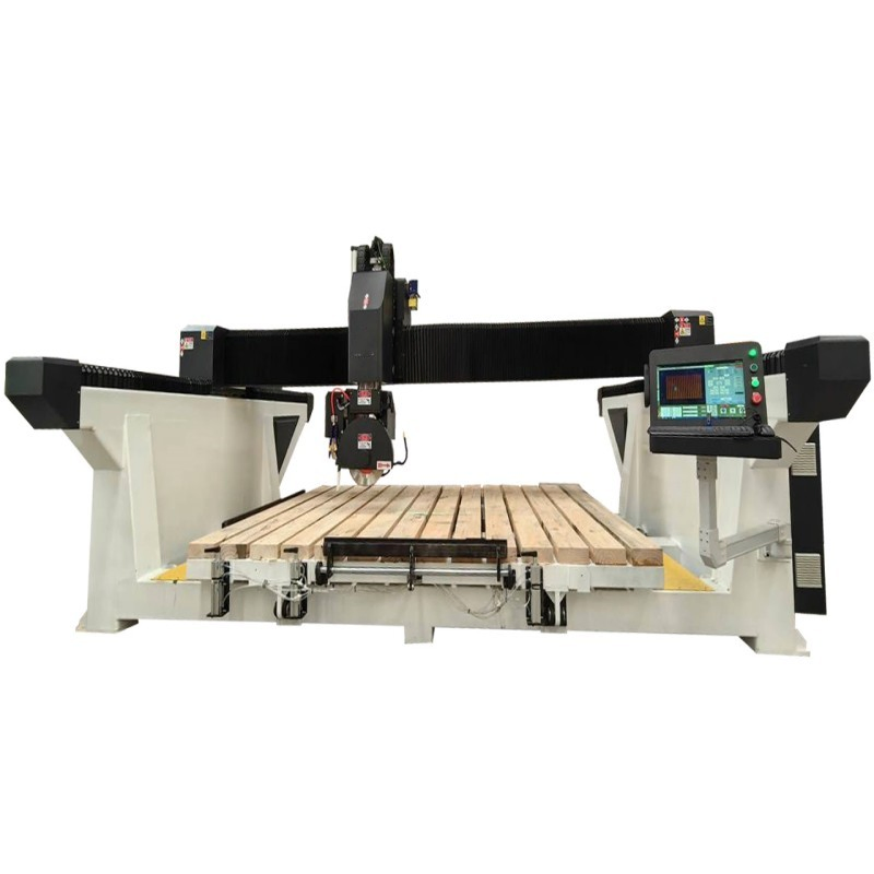 Multifunction 5 Axis Automatic CNC Granite Marble Bridge Cutting Machine for Stone