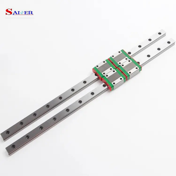 MGN7 MGN9 MGN12 MGN15 Hiwin Miniature Linear Guide Rail Linear Bearing Block 100mm 200mm 300mm