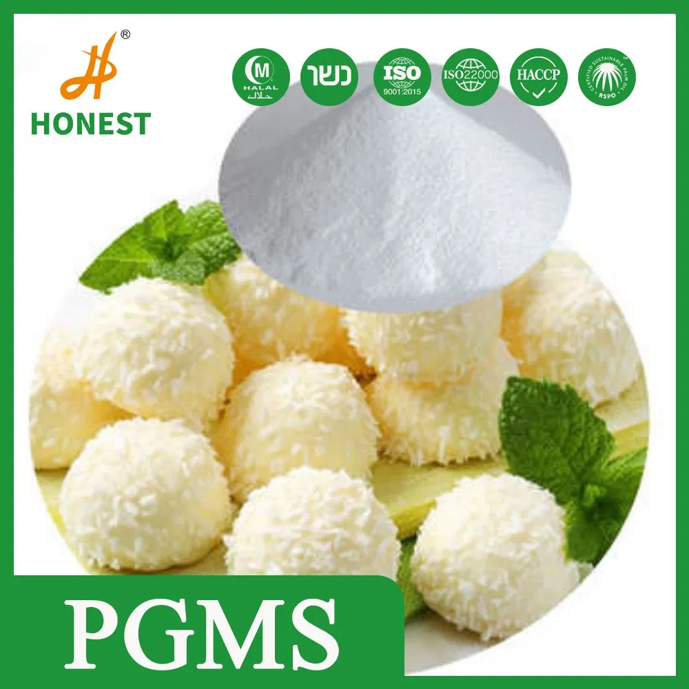 Emulsionante conservante honesto de grado alimenticio para pan, helado, margarina y productos de pasta frita CAS 1323-39-3 E477 Ésteres de propilenglicol de ácidos grasos (PGMS)