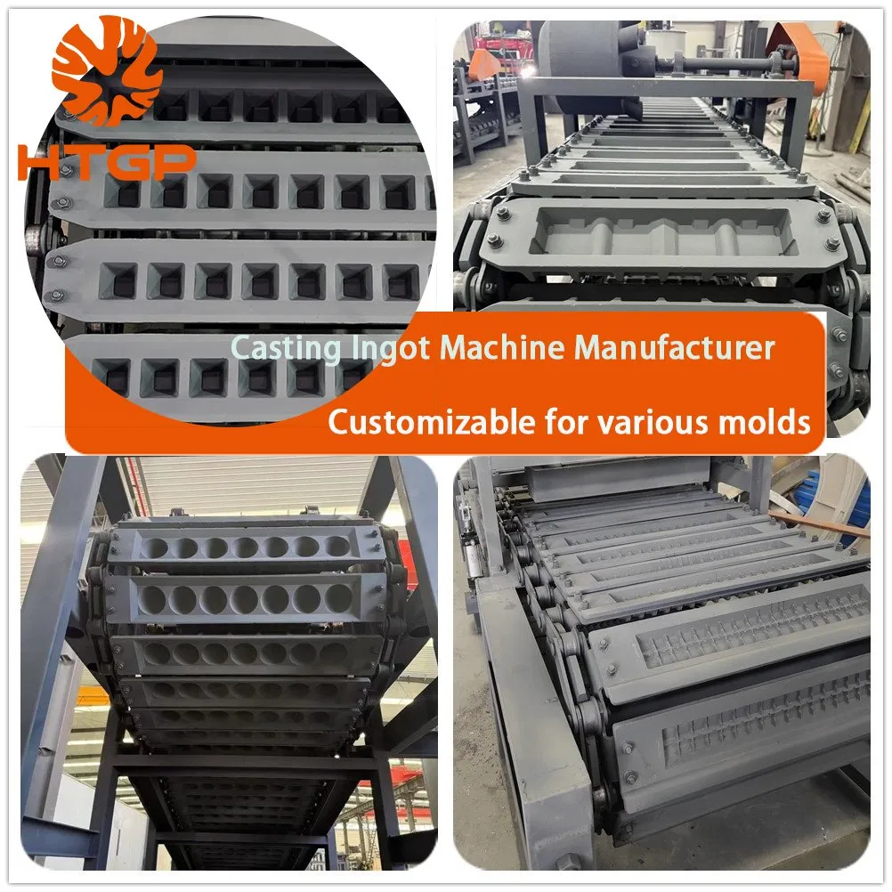 Aluminum Ingot Making Machine 500kg 1ton Copper Zinc Ingot Casting Production Line