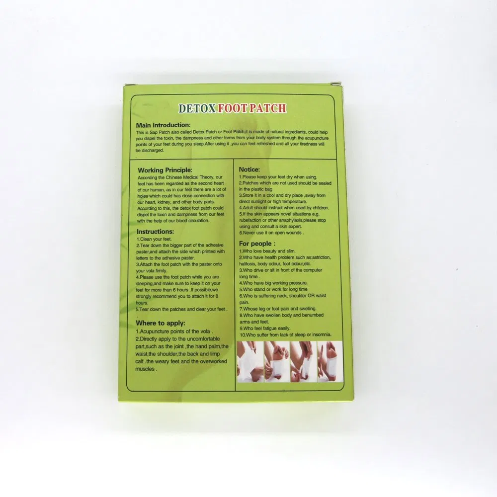Parche desintoxicante para pies de jengibre herbal japonés