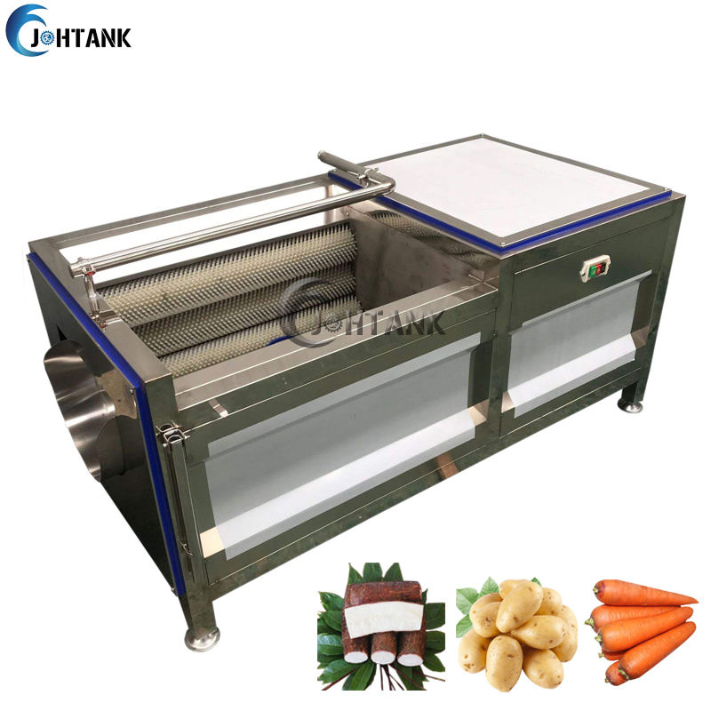 Asparagus Ginger Potato Carrot Beetroot Peeling Machine Brush Cleaning Industrial Root Vegetable Cleaning and Peeling Machine
