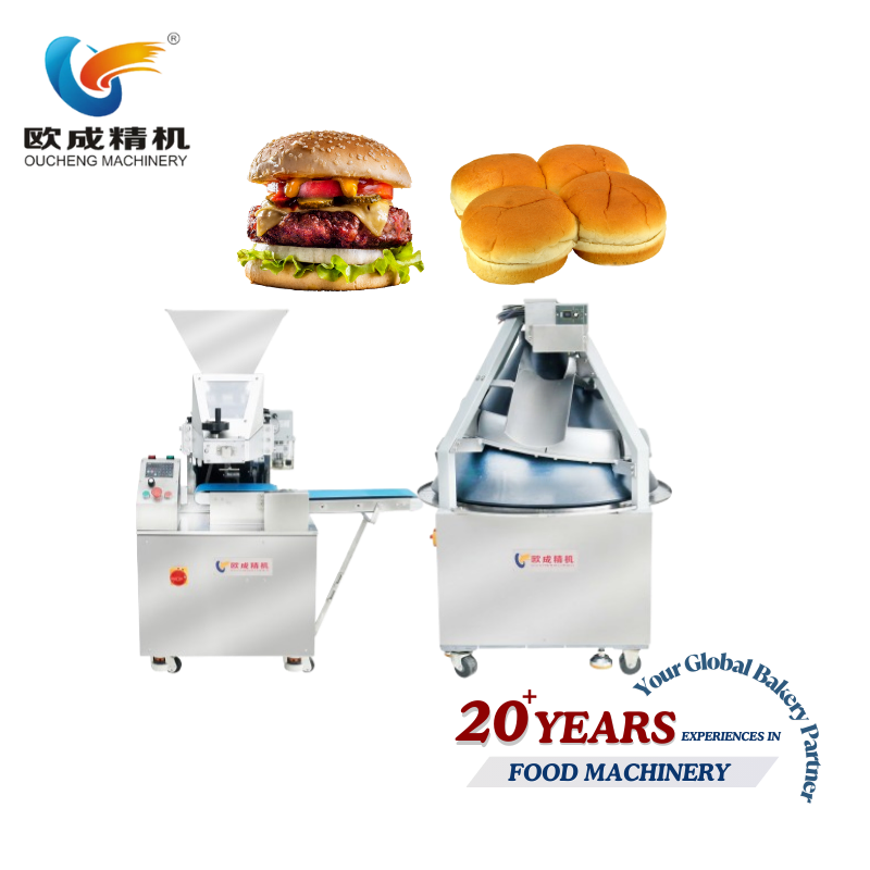 Automatic Hamburger Burger Buns Production Line Dough Divider Rounder Bread Baking Machine Bakery Equipment