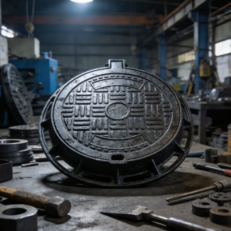700-Millimeter Diameter Round Black Ductile Iron Sewage Manhole Covers
